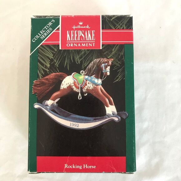 VTG Hallmark Keepsake Collector Series Ornament 1992 Rocking Horse - Picture 3 of 9